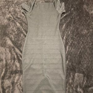 Black tight dress, knee high